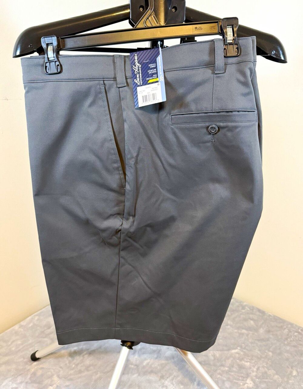 Ben Hogan Men's Gray Performance Stretch Shorts Moisture Wicking UV Protection